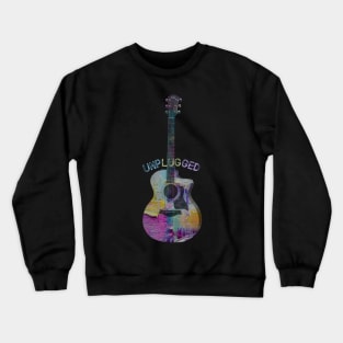 Colour Acoustic Guitar Unplugged Crewneck Sweatshirt